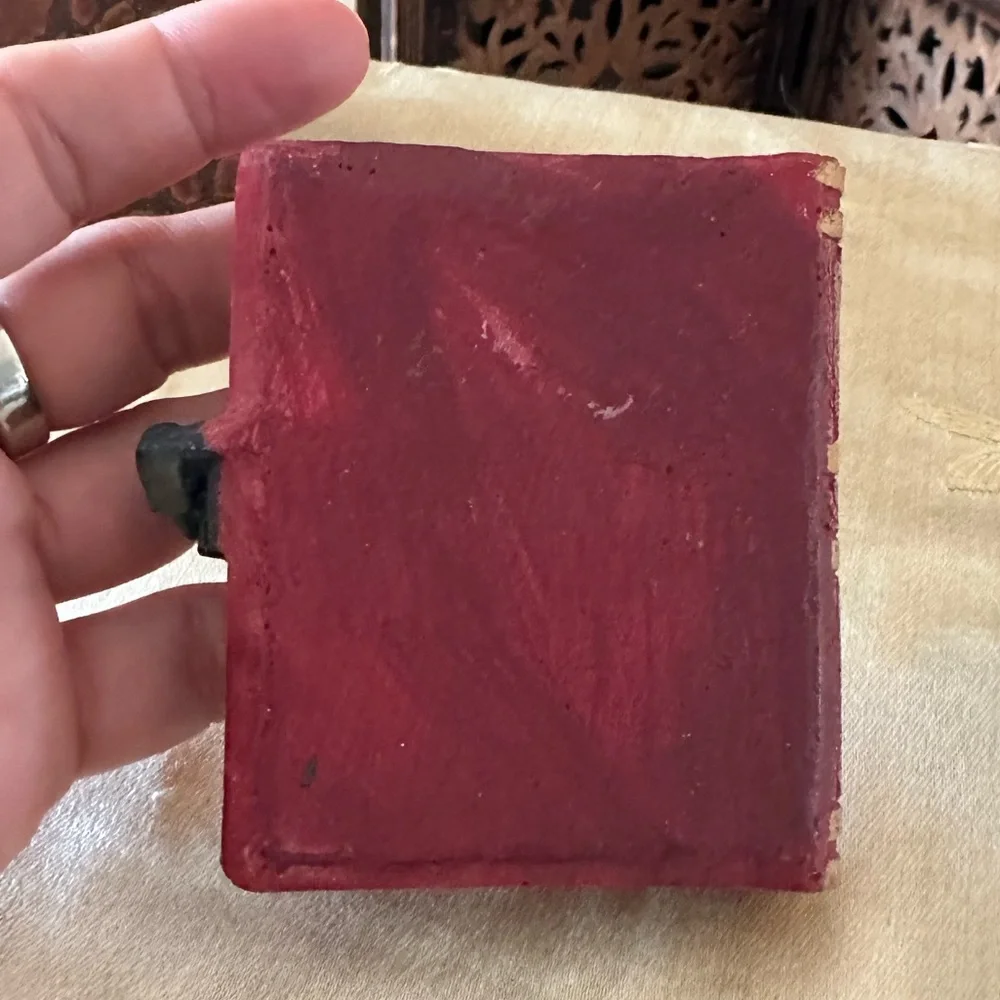 Vintage Small Resin Red Faux Diary / Journal / Book w/ Great Detail.